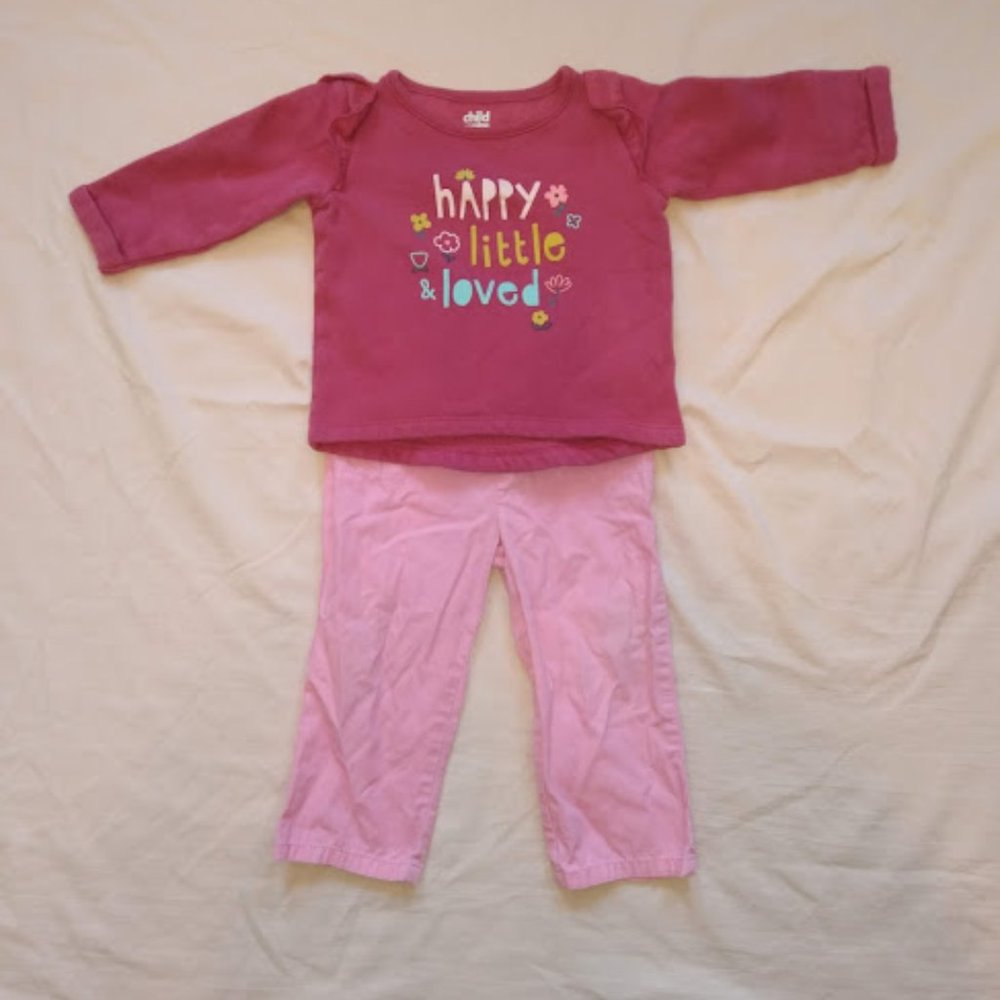Cute Toddler Girls' Sweatshirt/Pants Outfit